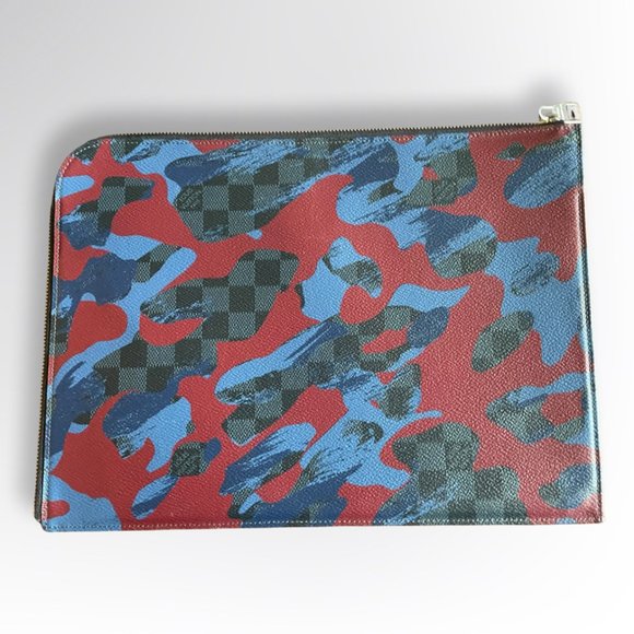 Louis Vuitton Poche Documents Portfolio in Damier Graphite Camouflage Rare - Picture 2 of 4